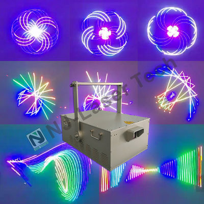 Aanpasbaar 10W Full Color 3D Animation Laser Show Projector Energiebesparing