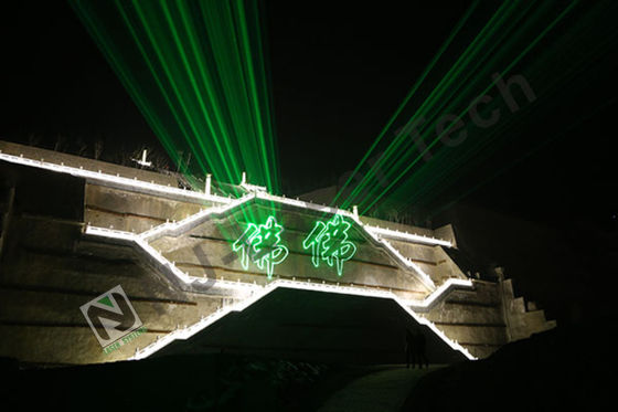 Hoge efficiëntie RGB briljante lasershow met laser kleur groen aangepast