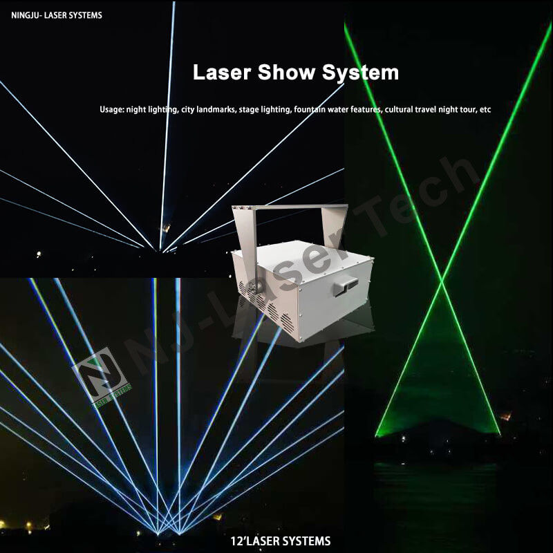 Hoge efficiëntie RGB briljante lasershow met laser kleur groen aangepast
